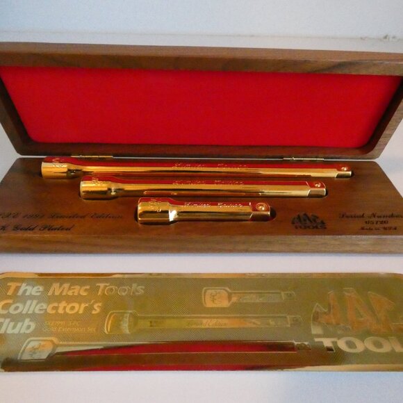 New MAC TOOLS 24K Gold Plated 1991 Limited Edition Extensions #05720 Made in USA - Picture 1 of 6